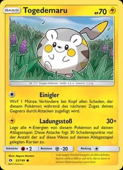 Togedemaru card in German