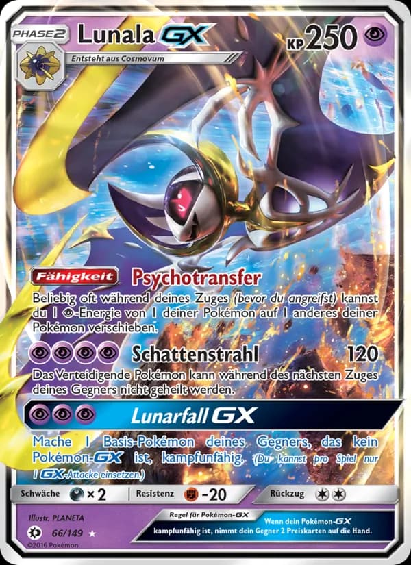 Lunala GX card in German