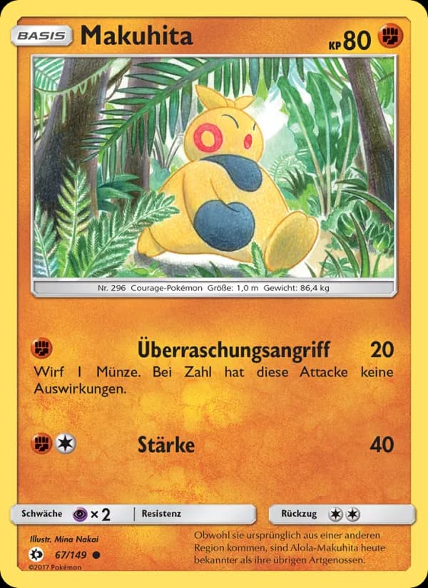 Makuhita card in German