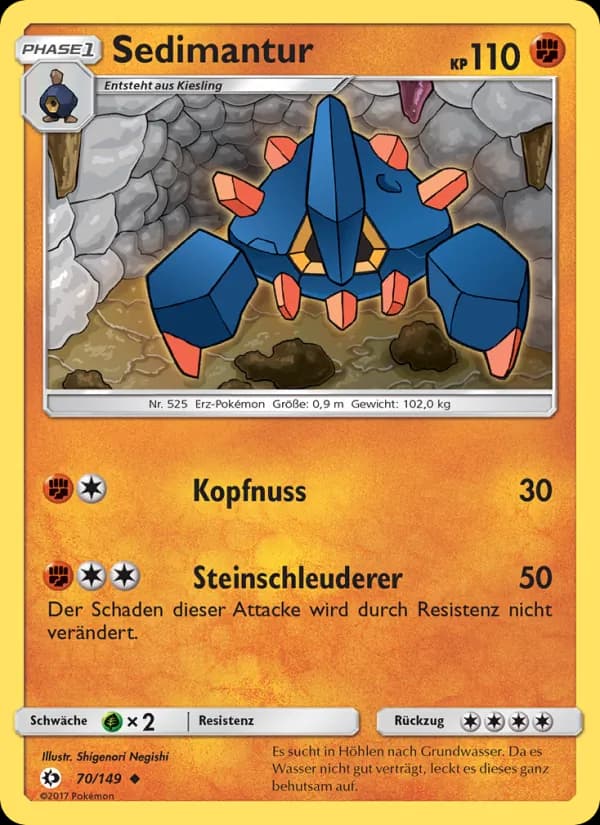 Sedimantur card in German