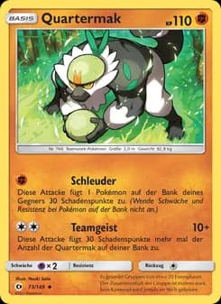 Quartermak card in German