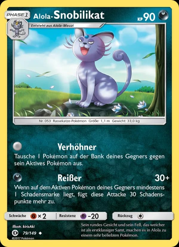 Alola-Snobilikat card in German
