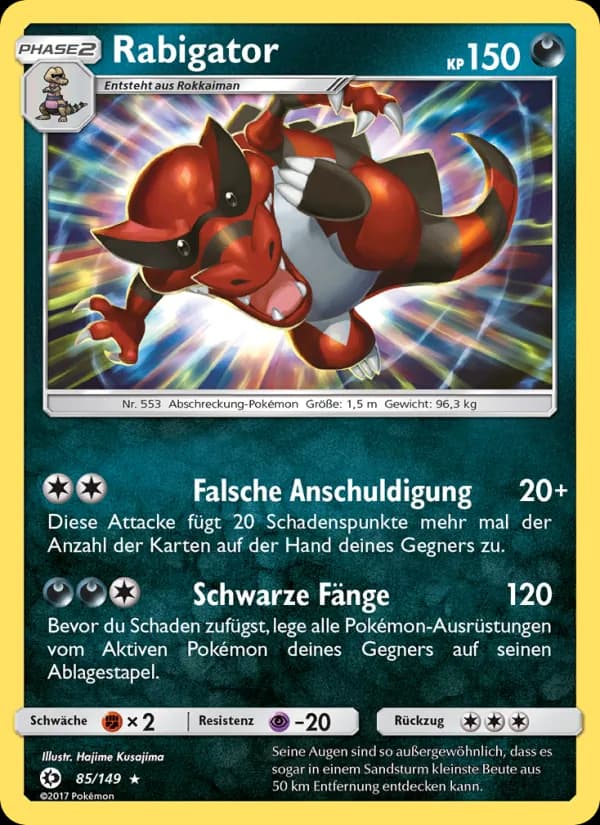 Rabigator card in German