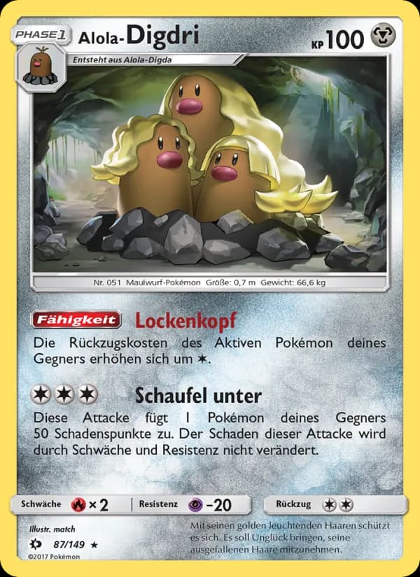 Alola-Digdri card in German