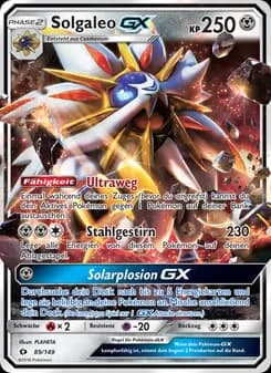 Solgaleo GX card in German