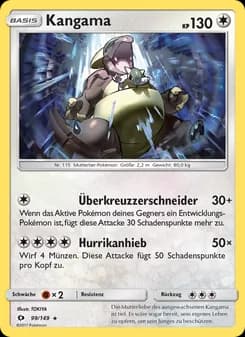 Kangama card in German