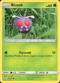 Bluzuk card in German
