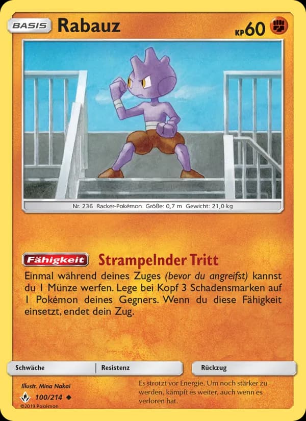 Rabauz card in German