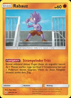 Rabauz card in German