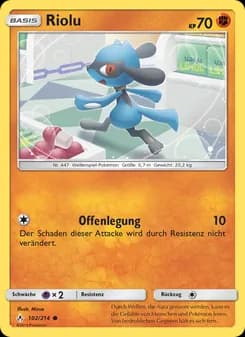 Riolu card in German
