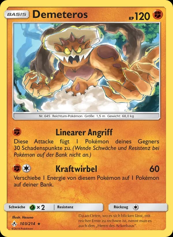 Demeteros card in German