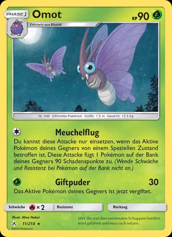 Omot card in German