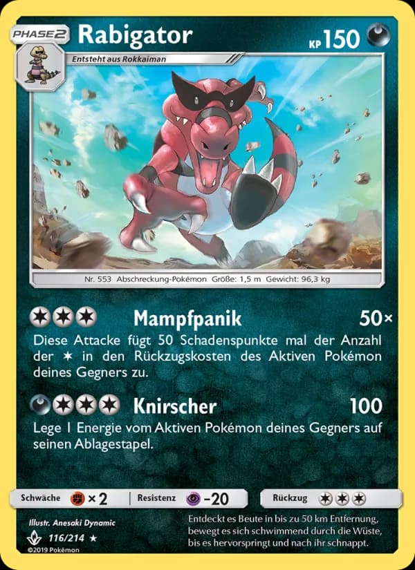 Rabigator card in German