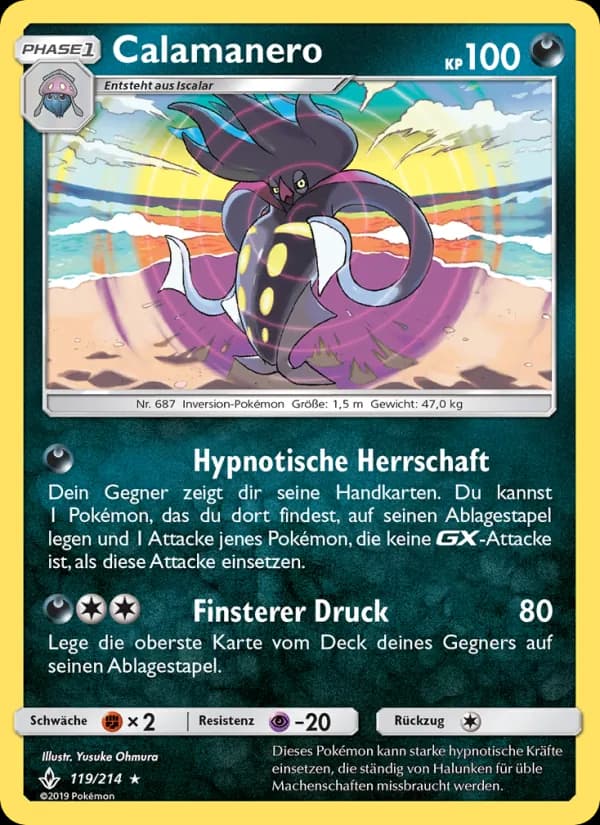 Calamanero card in German