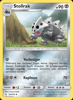 Stollrak card in German