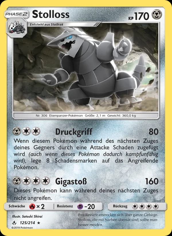 Stolloss card in German