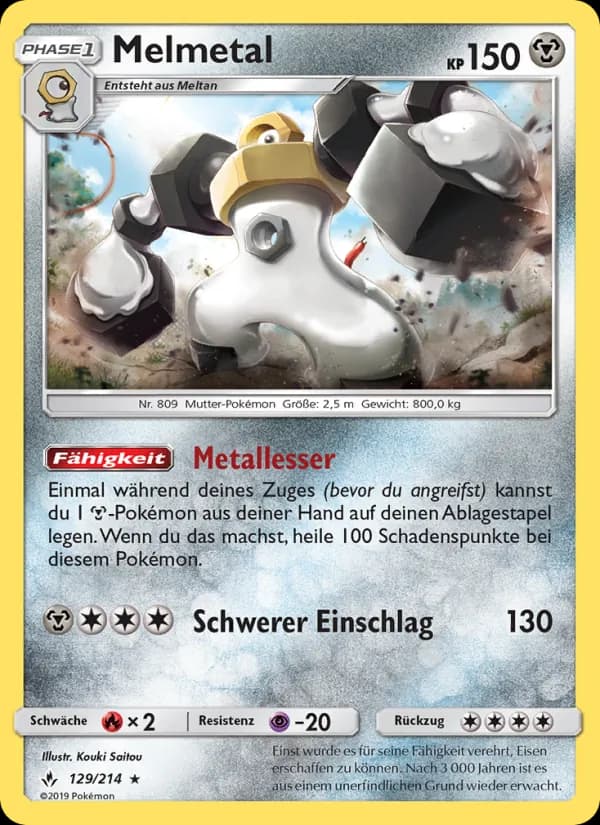 Melmetal card in German