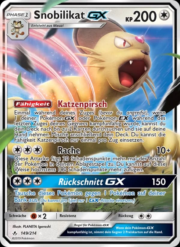 Snobilikat GX card in German