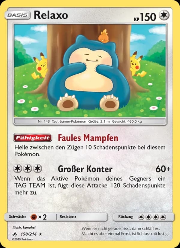 Relaxo card in German