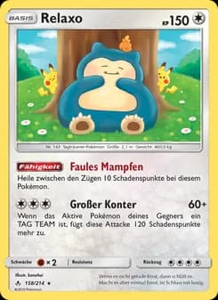 Relaxo card in German