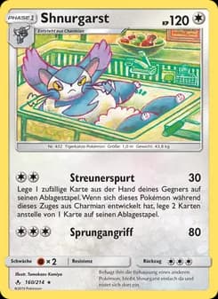 Shnurgarst card in German