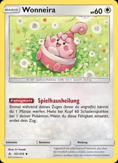 Wonneira card in German