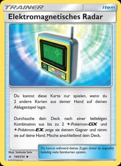 Elektromagnetisches Radar card in German