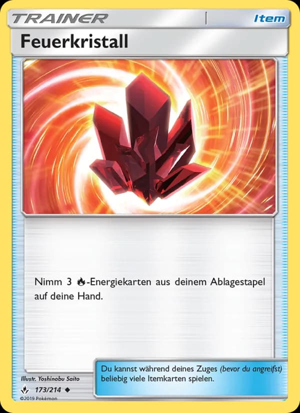 Feuerkristall card in German