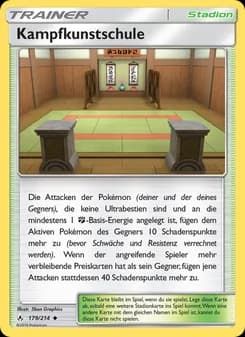 Kampfkunstschule card in German