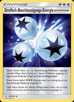 Dreifach-Beschleunigungs-Energie card in German