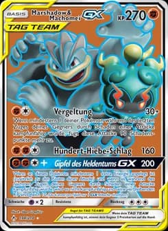 Marshadow & Machomei GX card in German