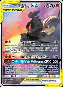 Marshadow & Machomei GX card in German