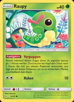 Raupy card in German