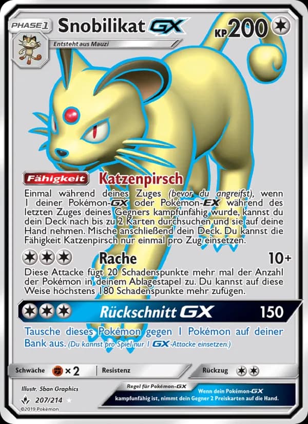 Snobilikat GX card in German
