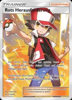 Rots Herausforderung card in German