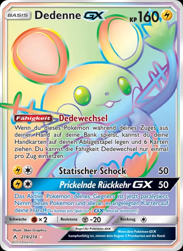 Dedenne GX card in German