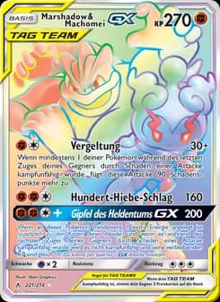 Marshadow & Machomei GX card in German