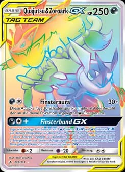 Quajutsu & Zoroark GX card in German