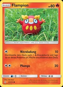Flampion card in German