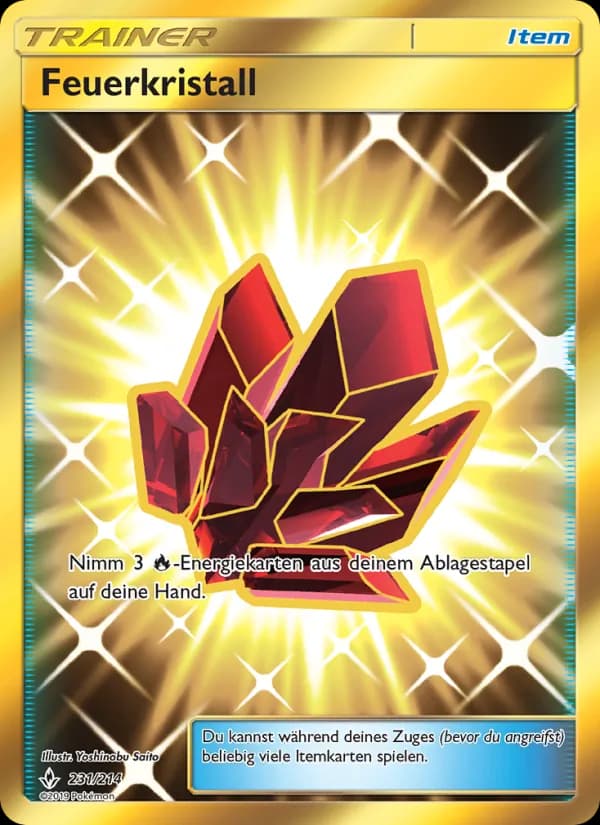 Feuerkristall card in German