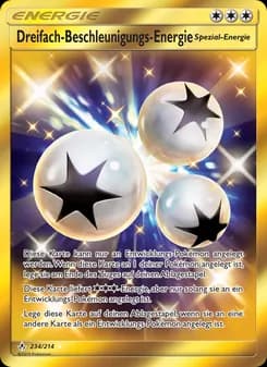 Dreifach-Beschleunigungs-Energie card in German