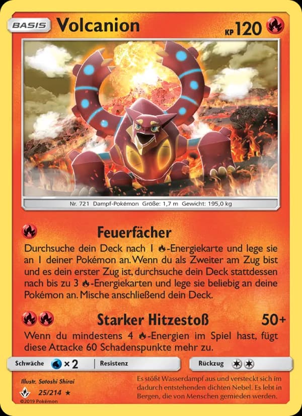 Volcanion card in German