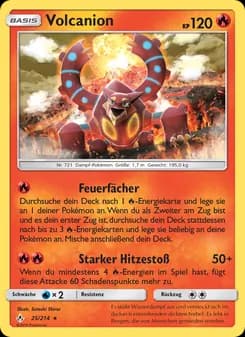 Volcanion card in German