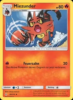 Miezunder card in German