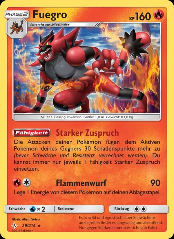 Fuegro card in German