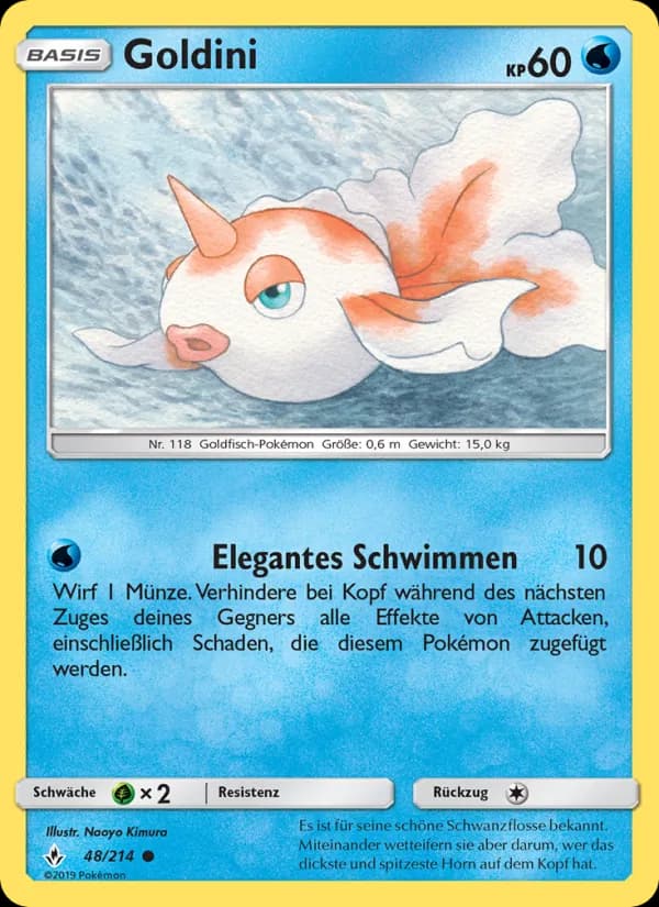 Goldini card in German