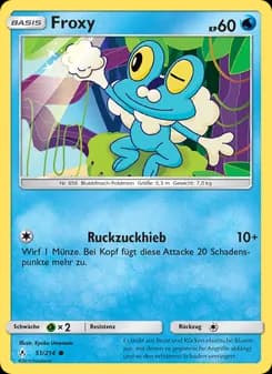 Froxy card in German