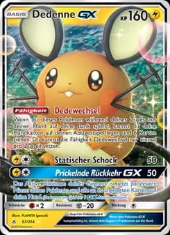 Dedenne GX card in German