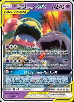 Sleimok & Alola-Sleimok GX card in German