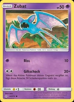 Zubat card in German